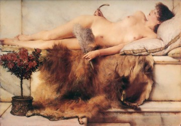 Desnudo Painting - En el Tepidarium Romanticismo Romano Sir Lawrence AlmaTadema Desnudo clásico